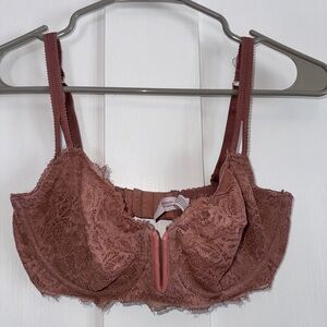 Lace Bralette in Dark Rose